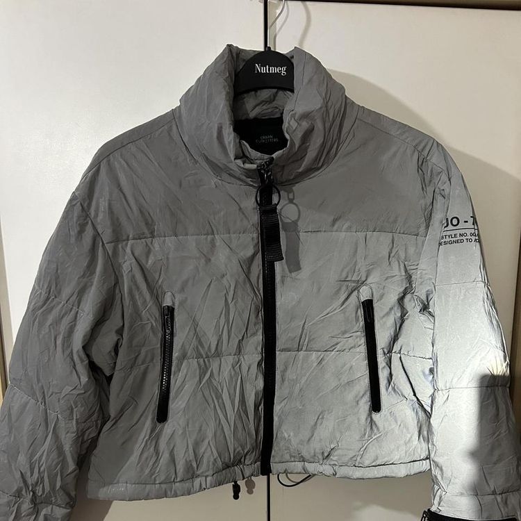 Urban Outfitters reflective metallic cropped puffer image 2