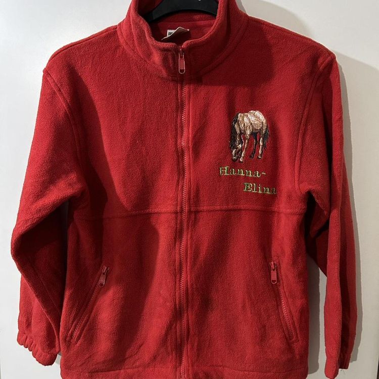 Vintage fleece red horse jacket