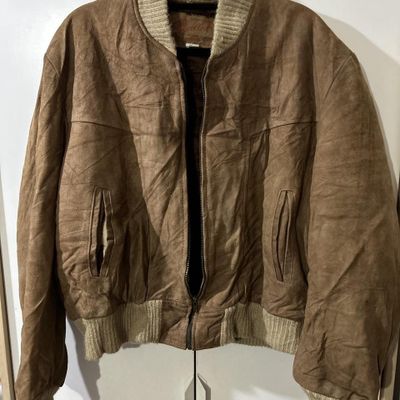 Vintage leather jacket tan 2