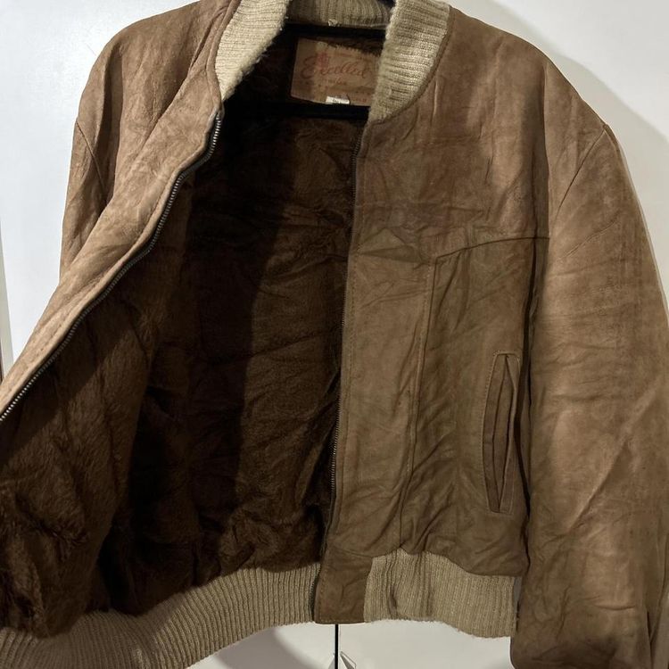 Vintage leather jacket tan 4