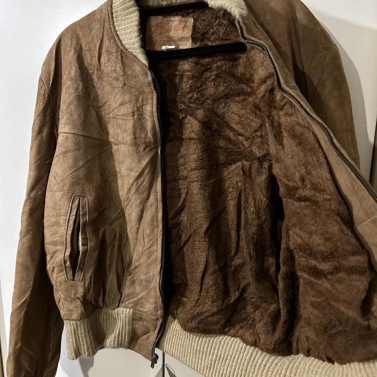 Vintage leather jacket tan 5