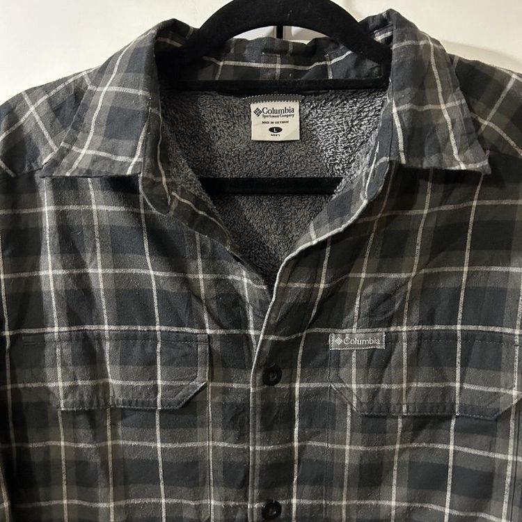 Vintage Columbia Workwear Flannel Shirt with fluffy inside image 4