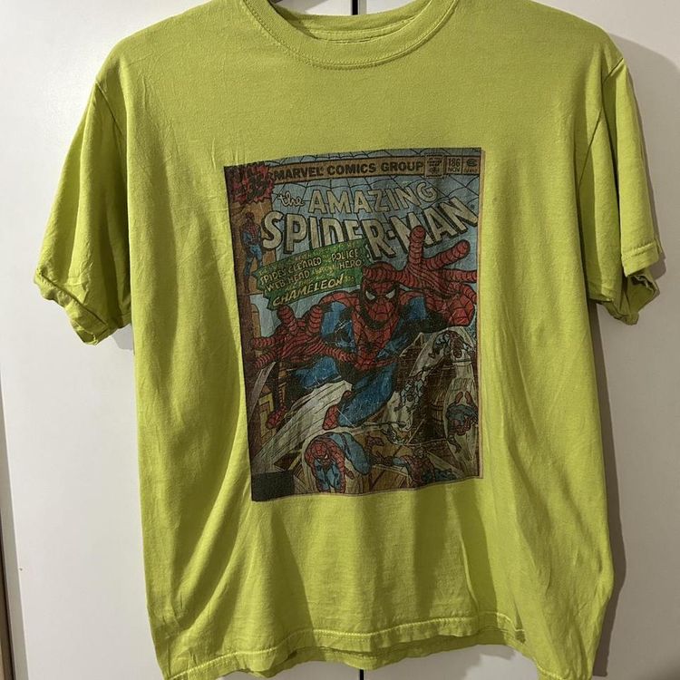Vintage spider man print t shirt 2