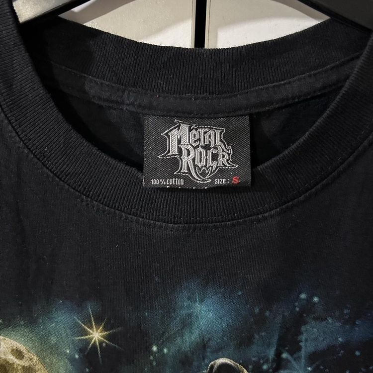 Vintage rock metal rock wolf moon t- shirt image 2