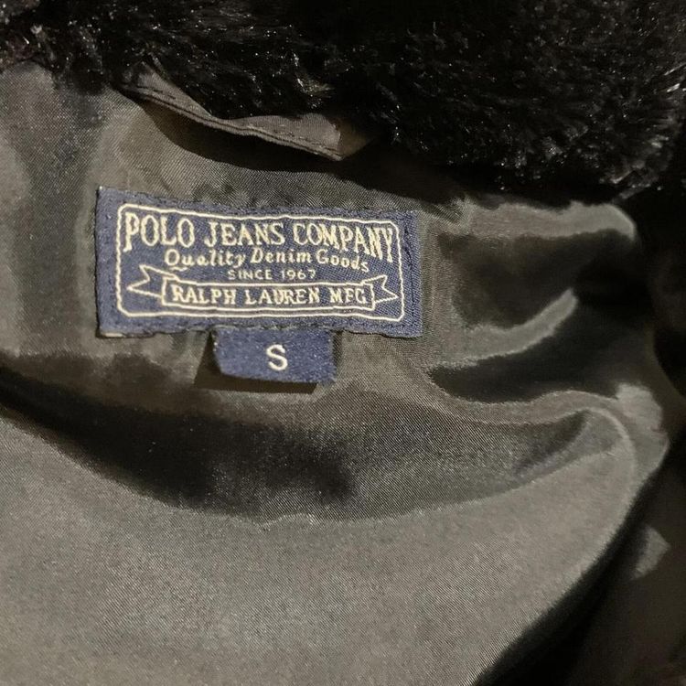 Polo jeans co. Ralph lauren womens fur down vest gilet body warmer size small 3