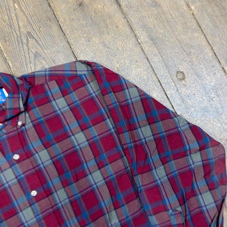 Pendleton Shirt Checkered Wool Long Sleeve Flannel Button Up, Red, Mens Medium image 4