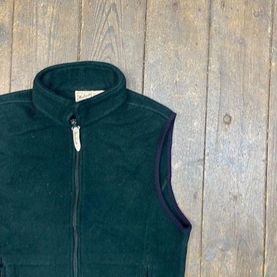 Woolrich Fleece Gilet Vest Vintage Full-Zip Outdoor Jacket, Green, Womens Medium 2