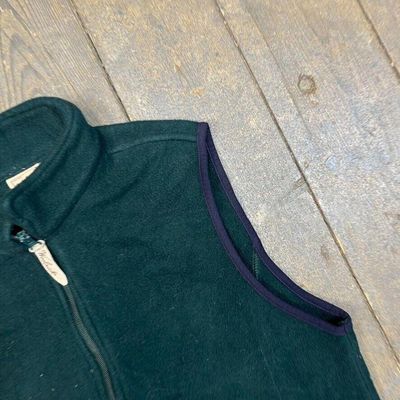 Woolrich Fleece Gilet Vest Vintage Full-Zip Outdoor Jacket, Green, Womens Medium 4