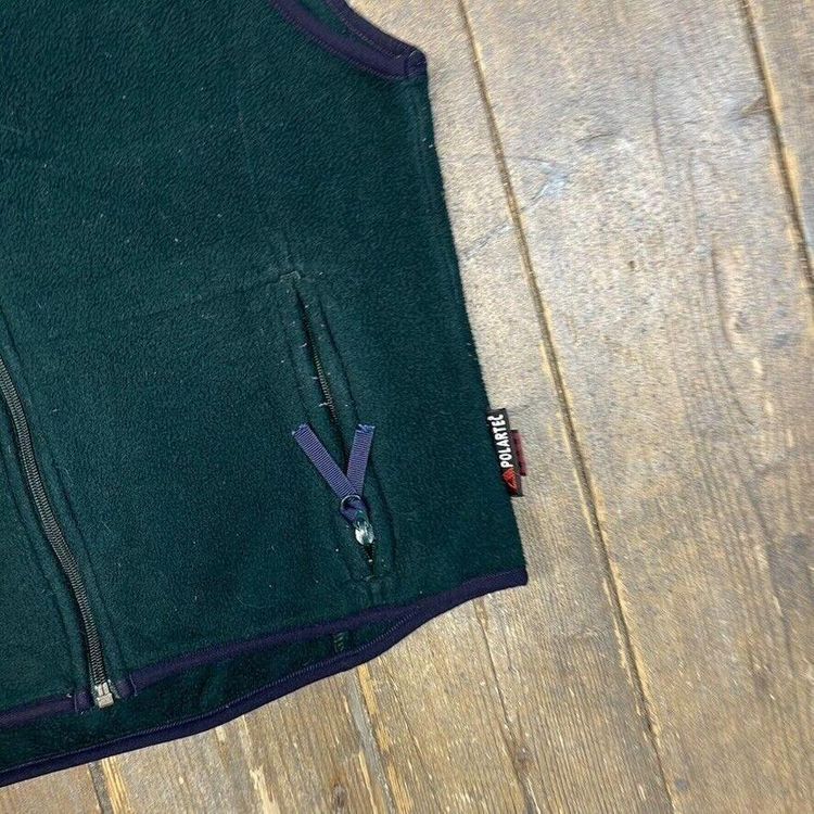 Woolrich Fleece Gilet Vest Vintage Full-Zip Outdoor Jacket, Green, Womens Medium 5