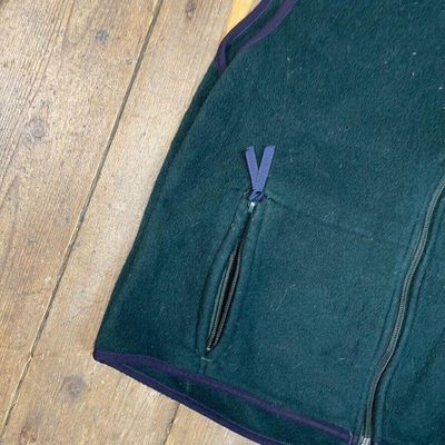 Woolrich Fleece Gilet Vest Vintage Full-Zip Outdoor Jacket, Green, Womens Medium 6