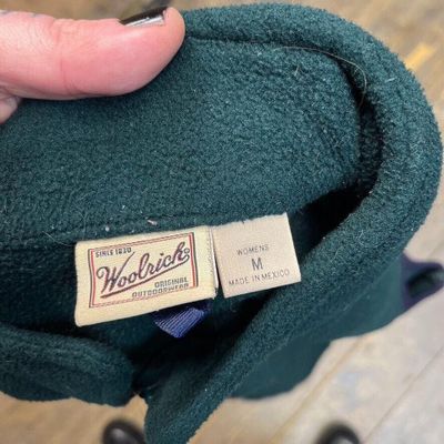 Woolrich Fleece Gilet Vest Vintage Full-Zip Outdoor Jacket, Green, Womens Medium 8