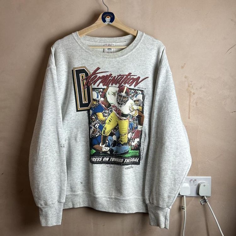 Vintage USA football Jesus religion graphic sweatshirt