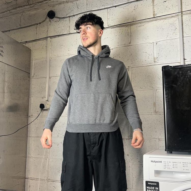 Vintage Nike Club Embroidered Logo Hoodie image 5