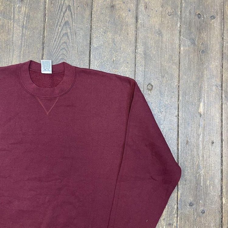 Russell Athletic Sweatshirt Pull Over Blank Sports Jumper, Burgundy, XL 2
