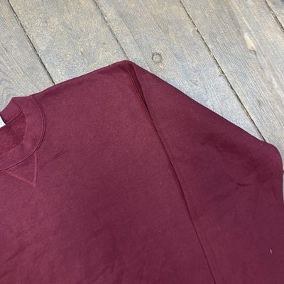 Russell Athletic Sweatshirt Pull Over Blank Sports Jumper, Burgundy, XL 4