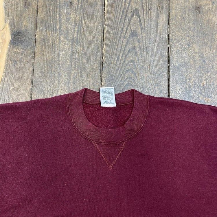 Russell Athletic Sweatshirt Pull Over Blank Sports Jumper, Burgundy, XL 7