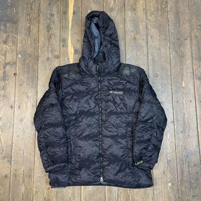 Columbia Puffer Jacket Titanium Down Feather Outdoor Coat, Black, Mens Large 1