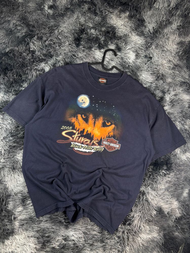 Harley Davidson Sturgis Black Hills Rally 2008 T-Shirt Vintage USA L Made In Mexico