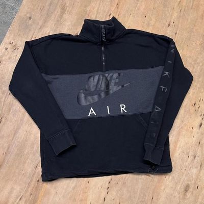 Vintage Nike Air Spellout Graphic Quarter Zip Sweatshirt