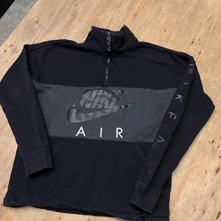 Vintage Nike Air Spellout Graphic Quarter Zip Sweatshirt imagen 4