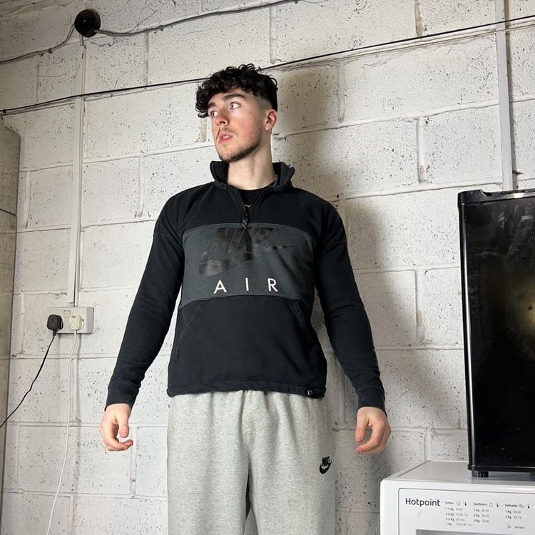 Vintage Nike Air Spellout Graphic Quarter Zip Sweatshirt imagen 5
