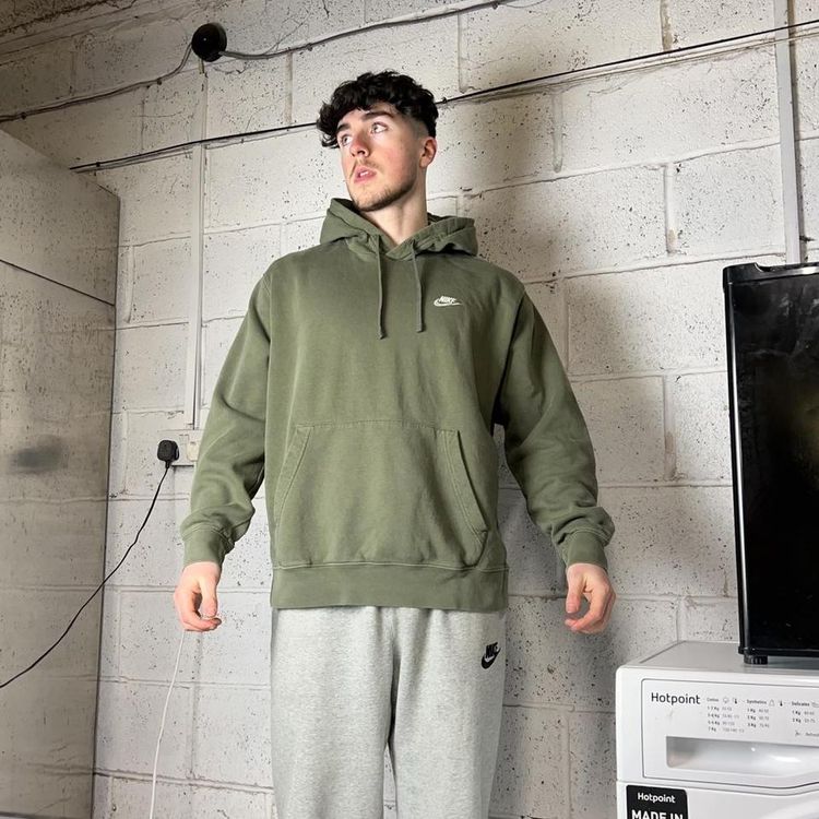 Like New Nike Club Embroidered Logo Hoodie image 6