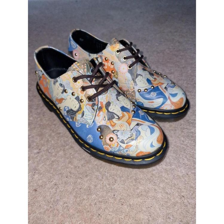 Dr. Martens 1461 Eastern Art Japanese Artist Studded Rare Shoes obraz 3