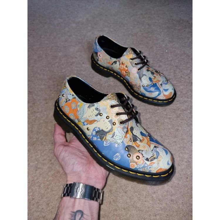 Dr. Martens 1461 Eastern Art Japanese Artist Studded Rare Shoes