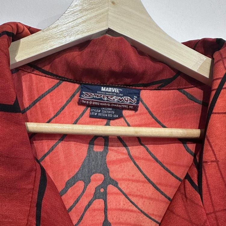 Vintage 2002 Marvel Spider-Man all over print shirt 3