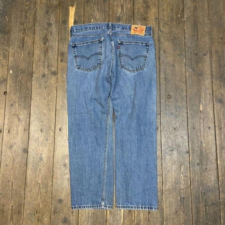Levis 505 Jeans 90s Denim USA Vintage Pants Trousers, Washed Blue, Mens 36 image 2