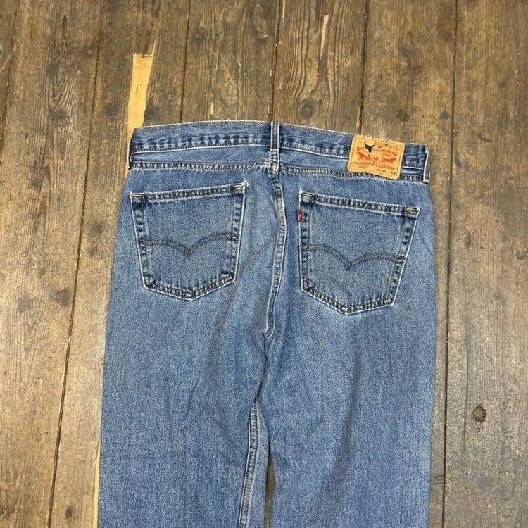 Levis 505 Jeans 90s Denim USA Vintage Pants Trousers, Washed Blue, Mens 36 image 5