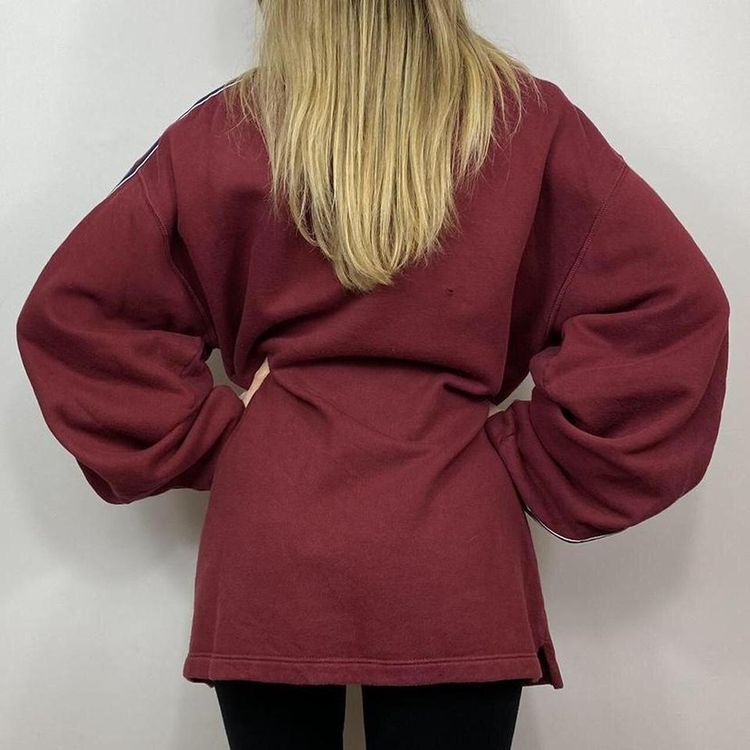 Burgundy Adidas Quarter Zip 3