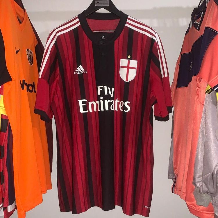 Mens AC Milan 2014/15 Adidas Home Football Shirt Jersey XXL D87224