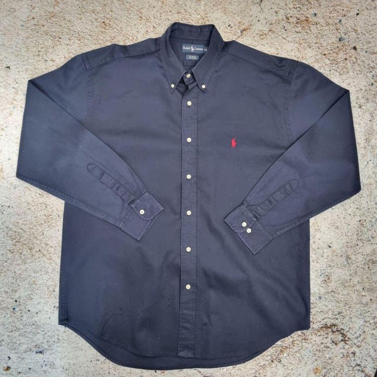Ralph Lauren OXFORD SHIRT BLAKE 100% COTTON VINTAGE PLAIN - Blue - Size XL