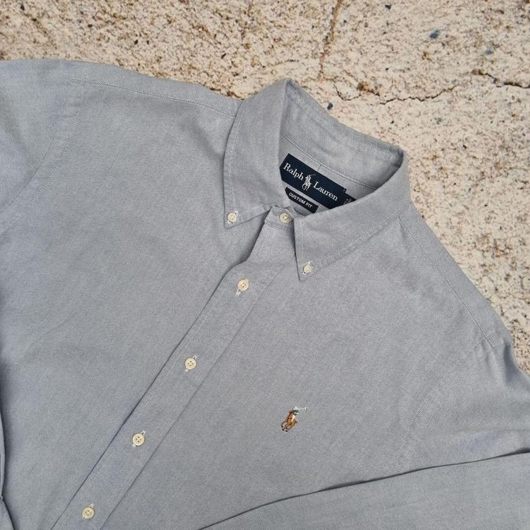 Ralph Lauren OXFORD SHIRT CUSTOM FIT PLAIN  - Blue - Size L image 2