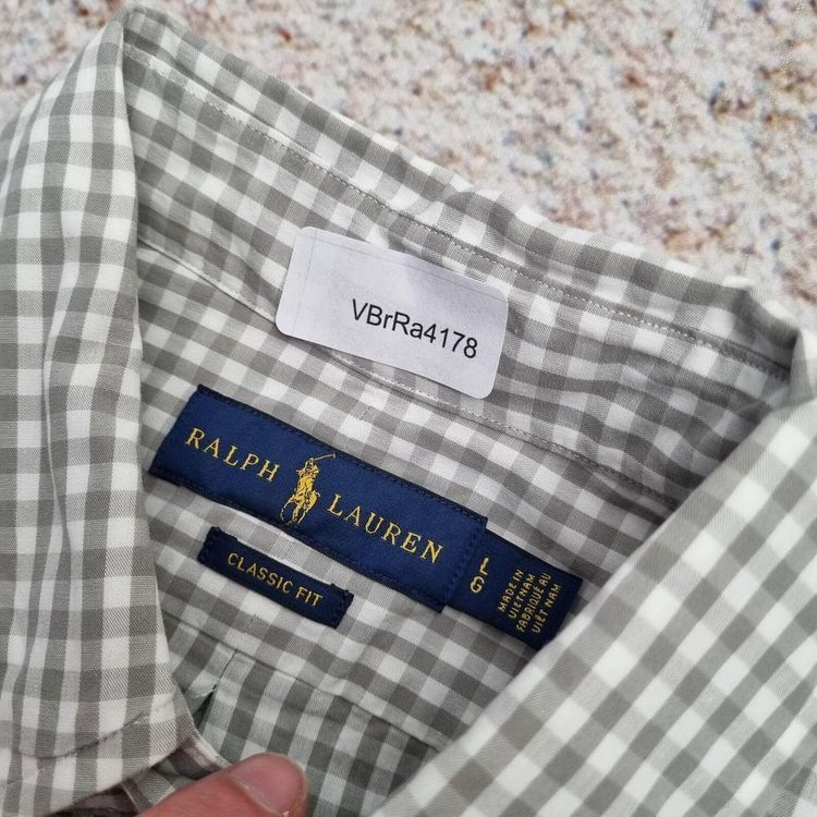 Ralph Lauren OXFORD SHIRT CLASSIC FIT CHECK PLAID - Grey - Size L image 3