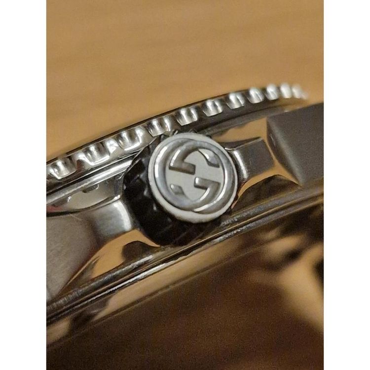 Gucci Dive 45mm Black Dial Multi Colour Steel Case Bracelet Watch image 5