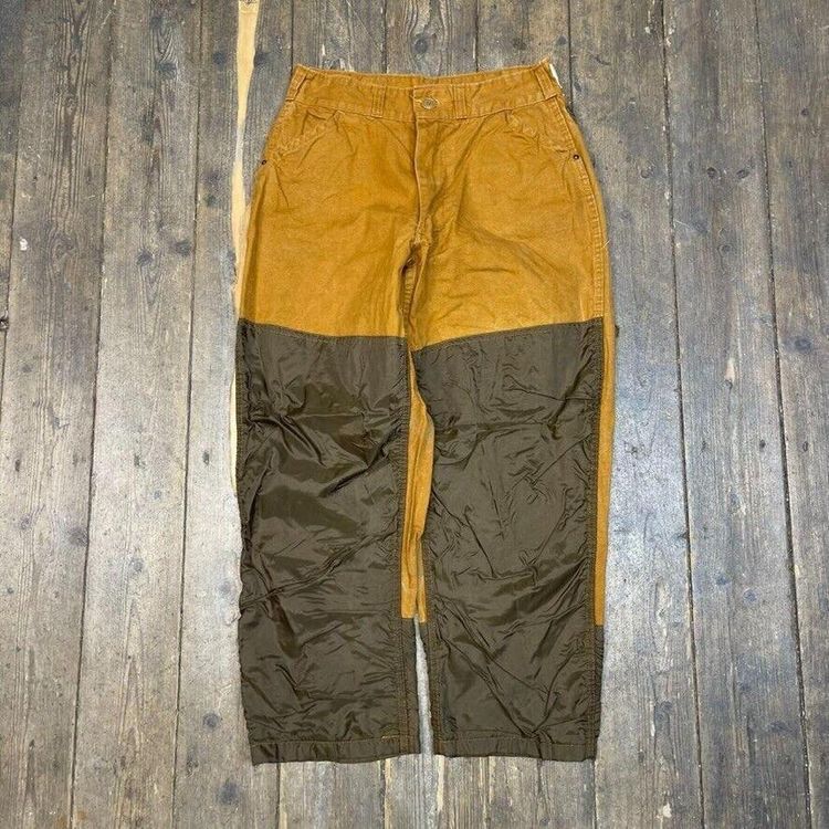 Vintage Carpenter Trousers Straight Leg Double Knee Workwear Pants, Tan Mens 32 image 1