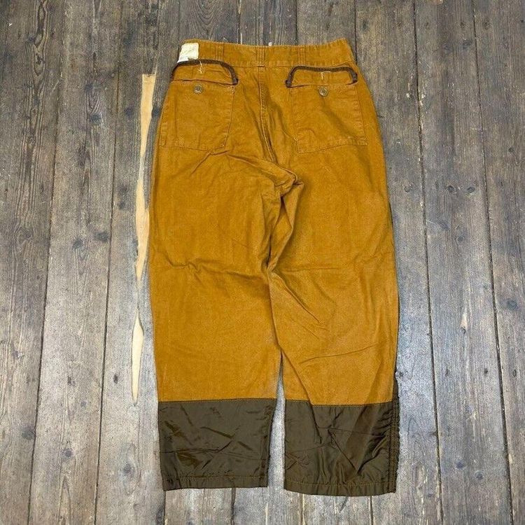 Vintage Carpenter Trousers Straight Leg Double Knee Workwear Pants, Tan Mens 32 image 2