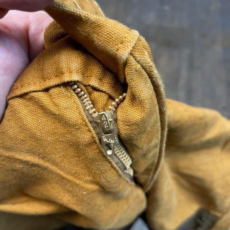 Vintage Carpenter Trousers Straight Leg Double Knee Workwear Pants, Tan Mens 32 image 5