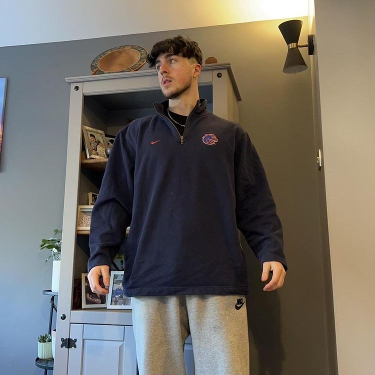 Vintage Nike Team x Boise State Broncos Quarter Zip Sweatshirt imagen 5