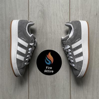 Adidas Campus GS Grey White - UK 3, 4, 4.5, 5 & 5.5