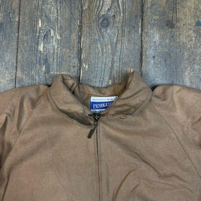 Pendleton Bomber Jacket USA Vintage Full Zip Wool Coat, Beige, Mens XL 6
