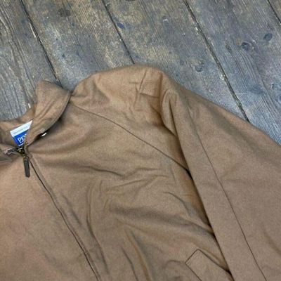 Pendleton Bomber Jacket USA Vintage Full Zip Wool Coat, Beige, Mens XL 4