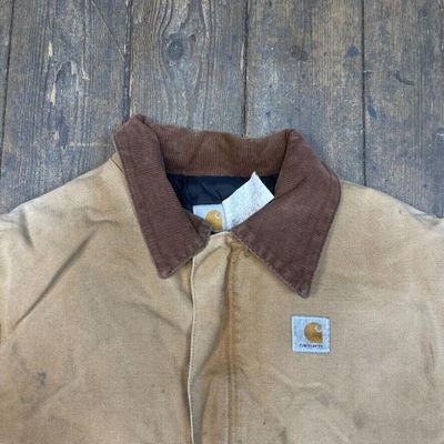 Carhartt Detroit Jacket Quilt Lined Vintage Workwear Coat, Beige, Mens 3XL 6