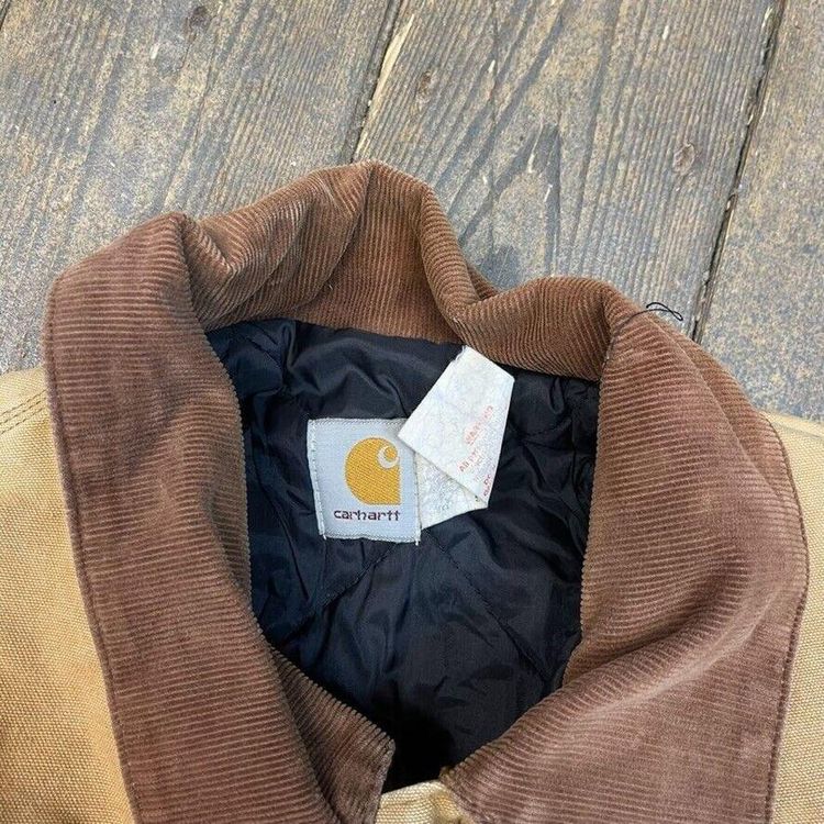 Carhartt Detroit Jacket Quilt Lined Vintage Workwear Coat, Beige, Mens 3XL 7