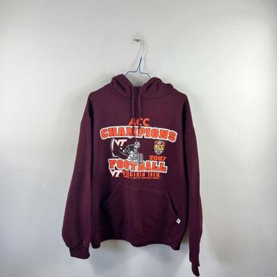 Vintage burgundy Russell athletic hoodie 4