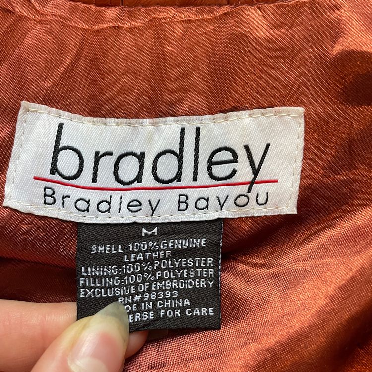 Y2K Bradley Bayou Rust Women'S Leather Jacket imagen 5