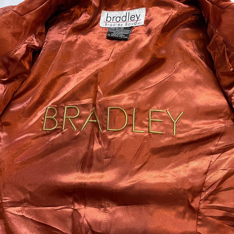 Y2K Bradley Bayou Rust Women'S Leather Jacket imagen 6