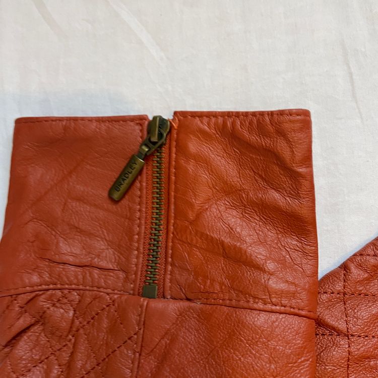 Y2K Bradley Bayou Rust Women'S Leather Jacket imagen 7